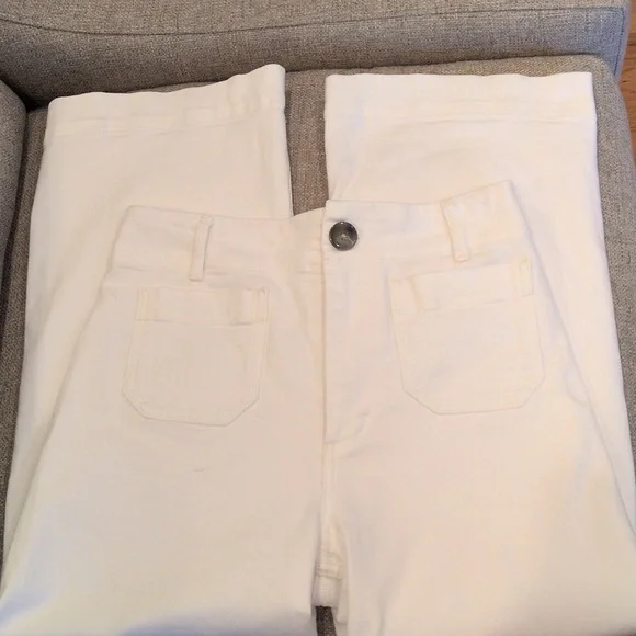 Maeve The Colette Women's White Wide-Leg Pants 28 - Picture 8 of 11